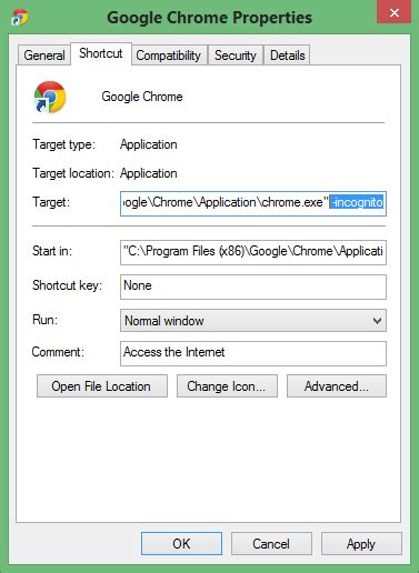 Create A Desktop Incognito Shortcut For Chrome