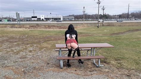 Sissy Heidi Bottoms Is A BBC Dildo Slut In Public
