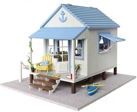 Items Similar To Beach Cottage Dollhouse 1 24 Miniature Diy Kit With