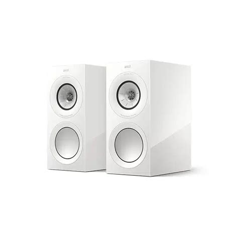 KEF R3 Meta Bookshelf Speakers White Gloss Sight And Sound Galleria