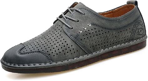 Uomo Scarpe Pelle Casual Cavo Scarpe Stringate Basse Elegante Estive