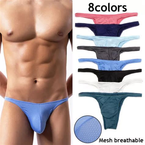 Slip Da Uomo Perizoma Intimo Sexy Marsupio Bikini Mutande Traspiranti