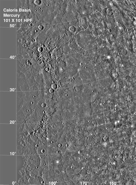 Mercury's Caloris Basin (high-pass filtered) | The Planetary Society