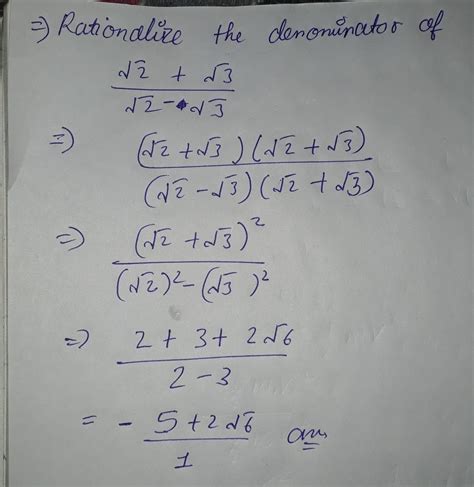 Rationalize The Denominator Of Root Root Root Root Brainly In