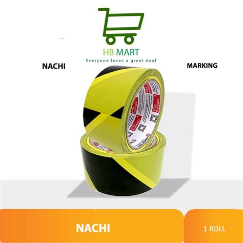 Jual Pvc Floor Marking Nachi Tape Lakban Lantai Kuning Hitam Mm X M