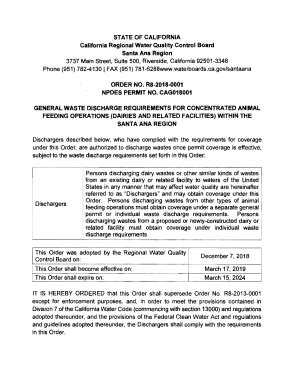 Fillable Online General Waste Discharge Requirements For Concentrated