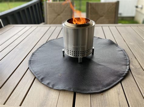 Fireproof 24" Tabletop Firepit Round Ember Mat / Protector Mat