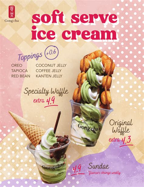 Soft Serve Ice Cream Menu PRINT