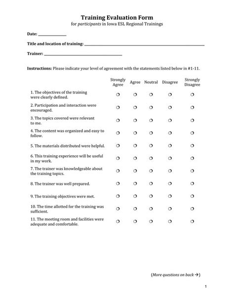 The Training Form Is Shown In This Document