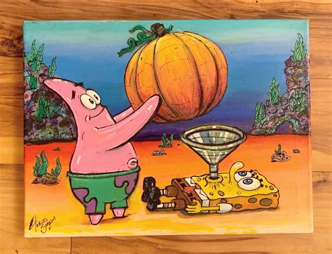 SpongeBob painting, day 9. November is here : spongebob