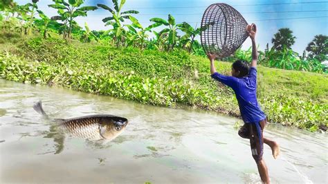 Amazing Catfish Trapping System Best Polo Fishing With Bamboo Tool