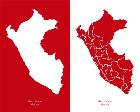 Colección De Vectores De Diseño De Mapas De Silueta Perú Silueta Peru