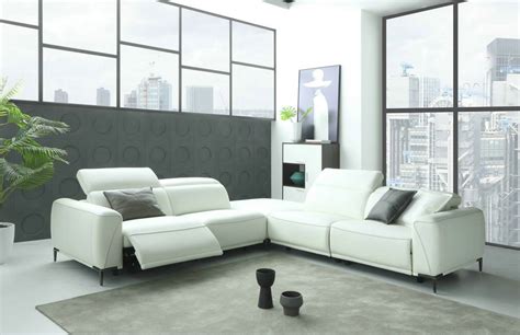 Exquisite Modern Leather L Shape Sectional With Pillows Denver Colorado