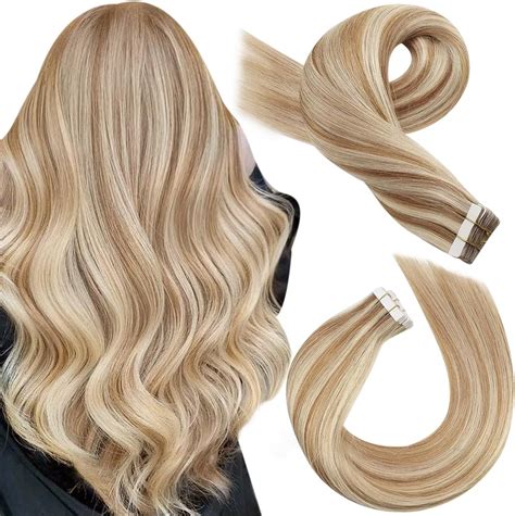 Moresoo Blonde Tape In Hair Extensions Real Hair Tape In Extensions