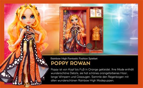 Rainbow High Fantastic Fashion Doll Poppy Rowan Orange Fashion Doll