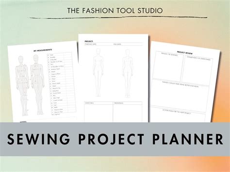 Sewing Planner Printable Pdf Project Planner Fashion Etsy