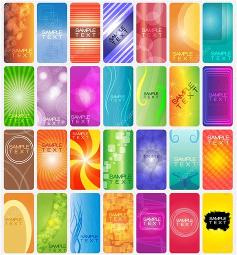 Vertical business card templates Stock Vector Image by ©hunthomas #11095408