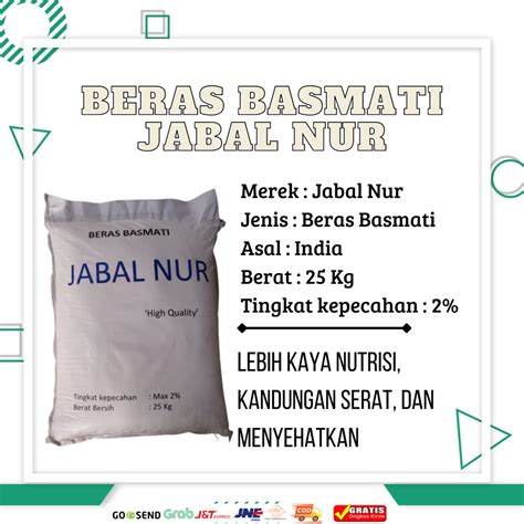 Jual Beras Basmati Original Asli India Kemasan Kg Cocok Untuk Nasi