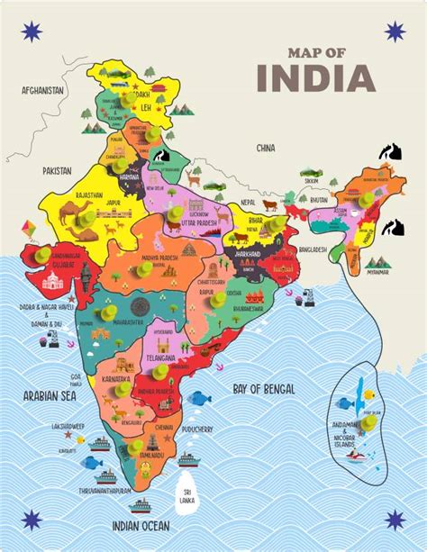 SQOS 16 Pices India Map with State and Their Capital Name with Image Price in India - Buy SQOS ...