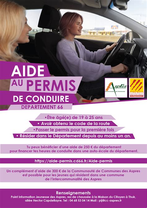 aide au permis de conduire Communauté de Communes des Aspres