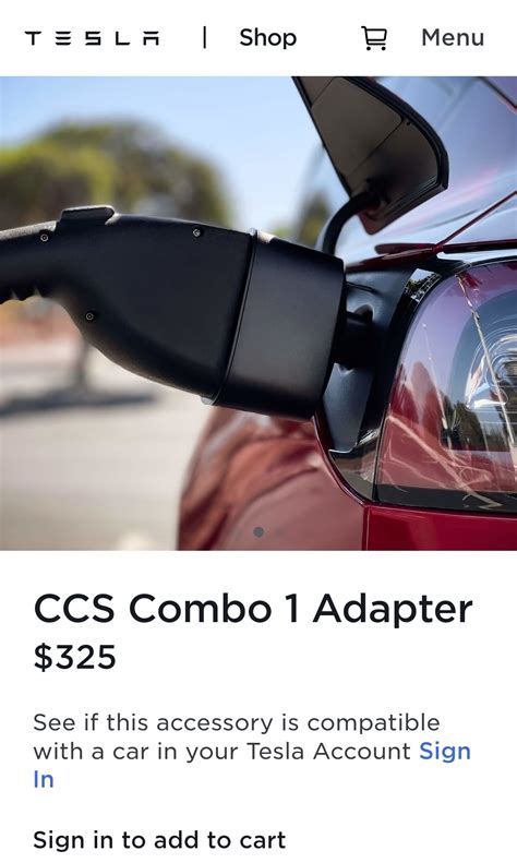 Tesla CCS1 Adapter is Available on Tesla Website | Tesla Motors Club