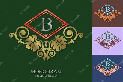 Premium Vector Monogram Design Elements Ornamental Frame Vintage