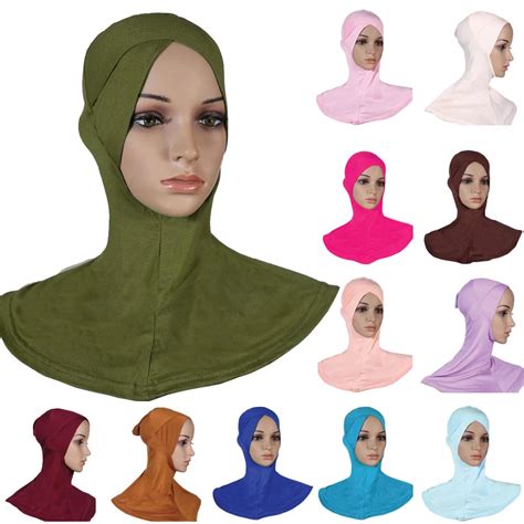 Muslim Underscarf Hat Cap Bone Bonnet Neck Cover Hijab Amira Women