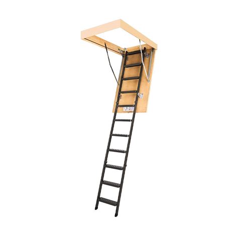 Insulated Metal Attic Ladder 22.5"x54" Up to 10'1": Sturdy