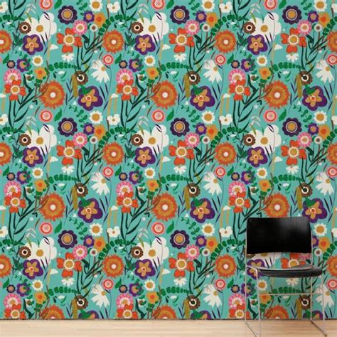 Flower Wallpaper Floral Wall Murals Buy Daisy Wallpaper