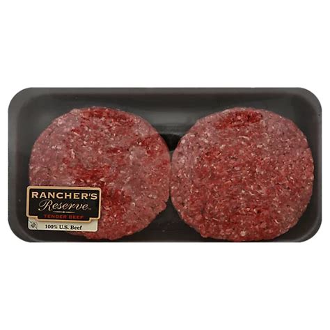 Ground Beef Hamburger Patties 93 Lean 7 Fat 1 Lb Randalls