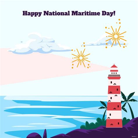 Happy National Maritime Day Vector in EPS, Illustrator, JPG, PSD, PNG ...