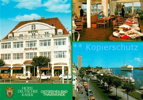 Ak Ansichtskarte Travemuende Ostseebad Hotel Deutscher Kaiser