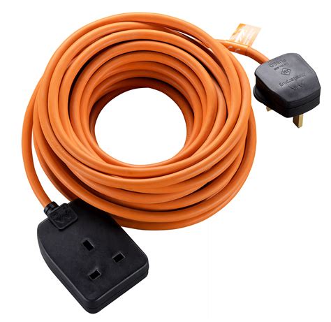 Masterplug 1 socket Black Extension lead, 10m | Departments | DIY at B&Q