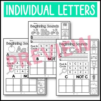 Beginning Sound Cut Paste Worksheets Abc Tracing Sheets Beginning