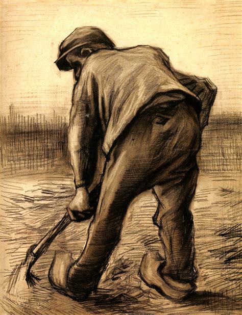 Digger In A Potato Field February Vincent Van Gogh Wikiart Org