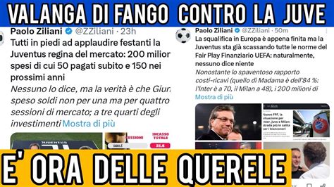 VALANGA DI FANGO contro la Juventus È ORA DELLE QUERELE YouTube