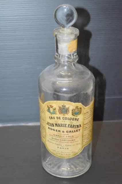 RARE ANCIENNE BOUTEILLE EAU De COLOGNE JEAN MARIE FARINA ROGER