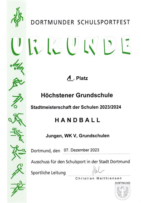 Handball Stadtmeister H Chstener Grundschule