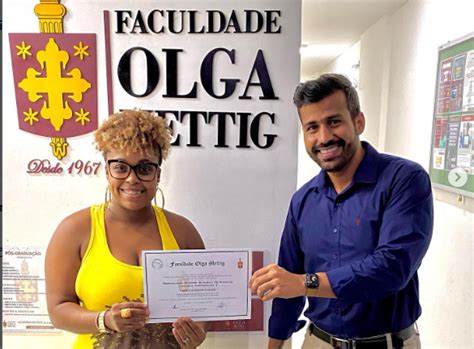 Certificado De P Sgrad Da Faculdade Olga Mettig Orgulho E Alegria