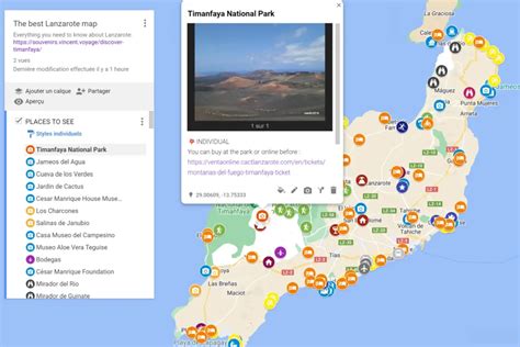 The most complete map of Lanzarote! Must-sees, activities and hotels