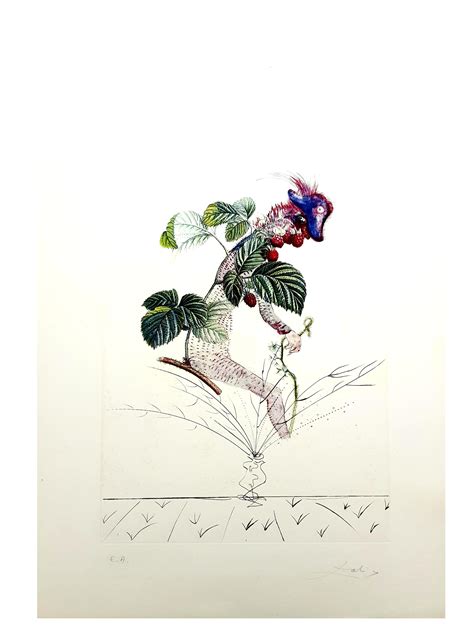 Salvador Dalí­ Salvador Dali Raspberry Original Hand Signed