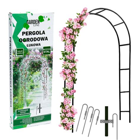 Pergola ogrodowa łukowa na kwiaty 240 cm kotwy gratis Stylowe Dekoracje