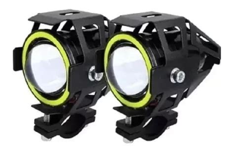 Faros Led Auxiliar Cree Led U7 Ojo Angel Lupa Optica X2 Envío gratis