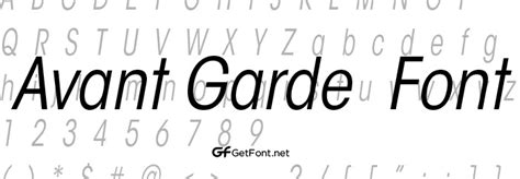 Free Avant Garde Font Download! - GetFont