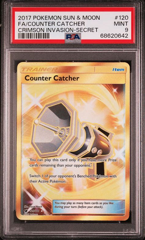 2017 Pokemon Sun & Moon Crimson Invasion 120 Full Art/counter Catcher