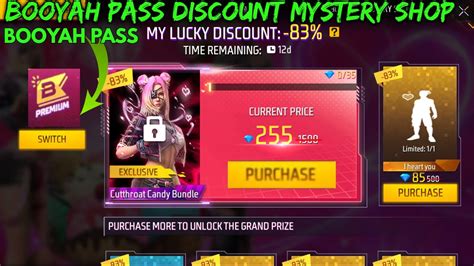 BOOYAH PASS DISCOUNT EVENT FREE FIRE MYSTERY SHOP FREE FIRE