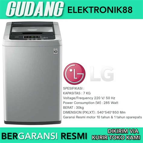 Jual Mesin Cuci LG 1 Tabung 7 Kg T2107VSPCK Top Loading LG 7kg Shopee