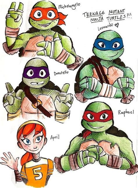 Obscenelybefuddled: THE TEENAGE MUTANT NINJA TURTLES! (and 5th member :D ) i really!! love the ...