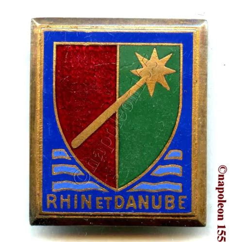 INFANTERIE 1 ARMÉE RHIN et DANUBE Fabrication Courtois en émail EUR 9