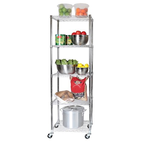 Seville Classics Steel Heavy Duty 5 Tier Utility Shelving Unit 24 In W X 18 In D X 72 In H